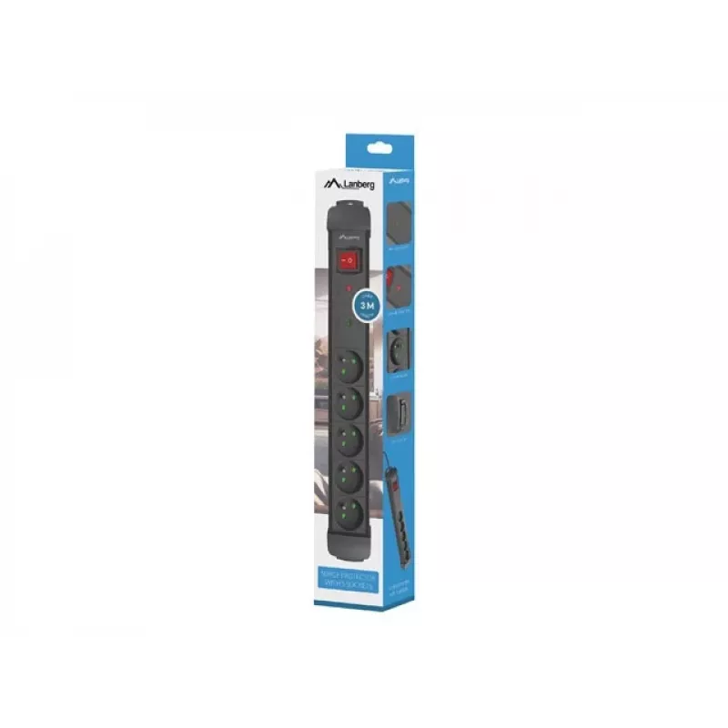 Lanberg SP1-05E-0300-BK nero