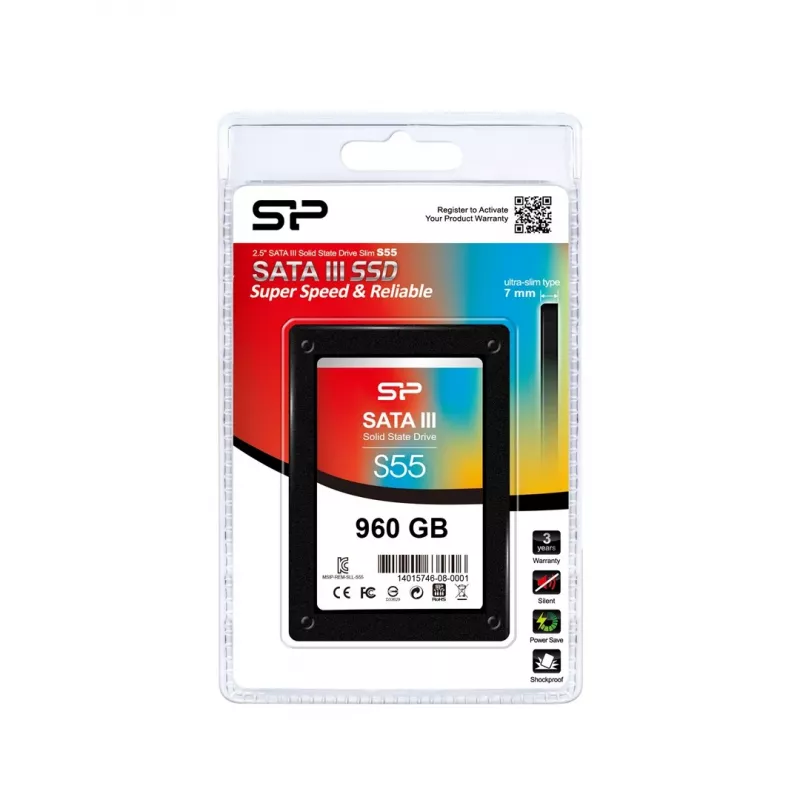 SSD SATA III 2,5 inch Silicon Power 960 GB — 6 Gbit/s, TRIM, S.M.A.R.T., 7 mm