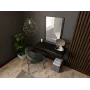 Trucco con specchio cama meble PAFOS 80×41,6×100 cm, struttura in MDF, 1 cassetto, nero opaco