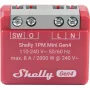 Interruttore smart Shelly 1PM Mini Gen4, wireless 110–240 V AC, max. 8 A / 2000 W, custodia in plastica 34×16×29 mm
