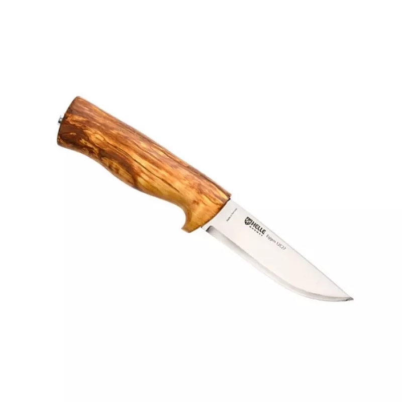 Coltello fisso HELLE Eggen 12C27 — manico in acciaio inox, coltello outdoor compatto