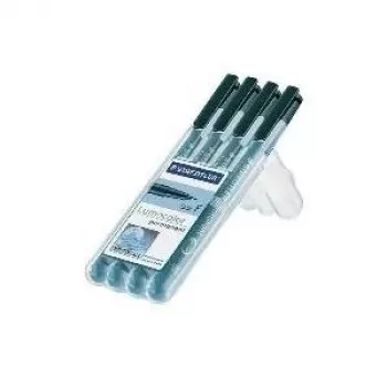 Pennarello indelebile Staedtler Lumocolor 318-9WP4HZ — nero, punta resistente all'acqua