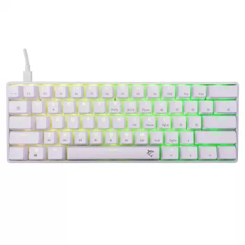 Tastiera meccanica White Shark Shinobi-2 Brown Switch layout US — design compatto, switch Brown