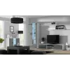 Sideboard cama meble SOHO S7, 120 cm, bianco/grigio lucido, 3 ante, 4 ripiani