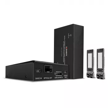Lindy extender KVM fibra ottica DisplayPort 1.2 e USB 300m