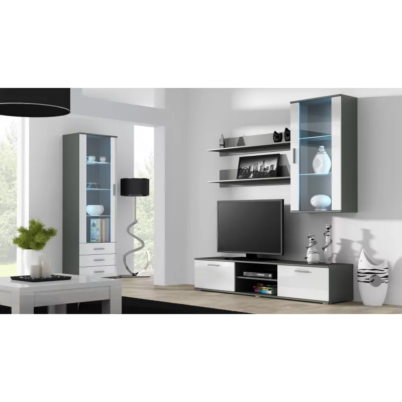 Cama supporto TV SOHO 180 grigio/bianco lucido