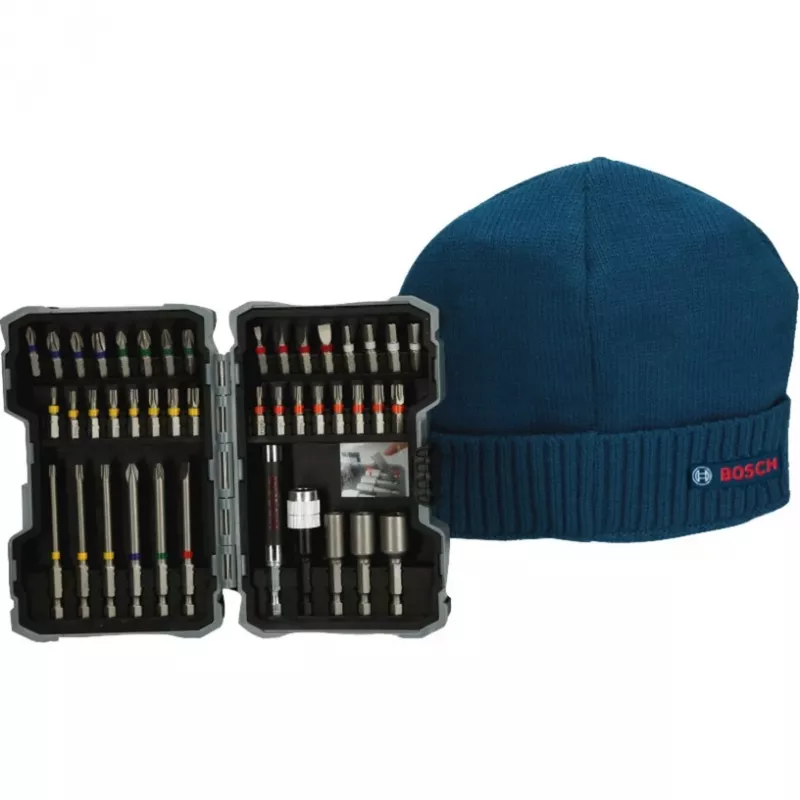 Bosch 0615997658 set natalizio di inserti per avvitatore, 43 pezzi, blu