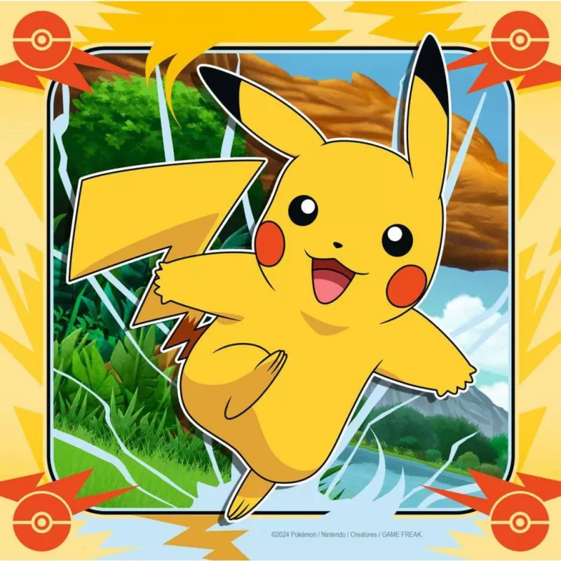 Puzzle Ravensburger Pikachu, Glurak e Evoli — 147 pezzi, dai 5 anni, 210 × ? mm