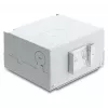 Patch panel DELOCK 6 porte in fibra ottica per SC duplex o LC quad, grigio in metallo, montaggio su guida DIN