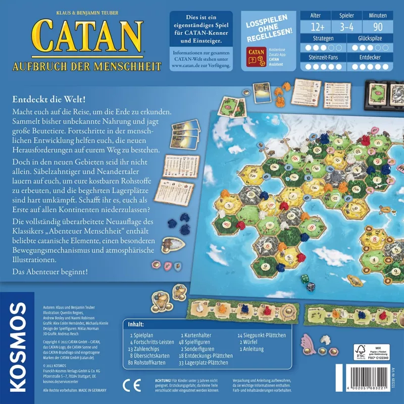CATAN - L'alba dell'umanità, gioco da tavolo