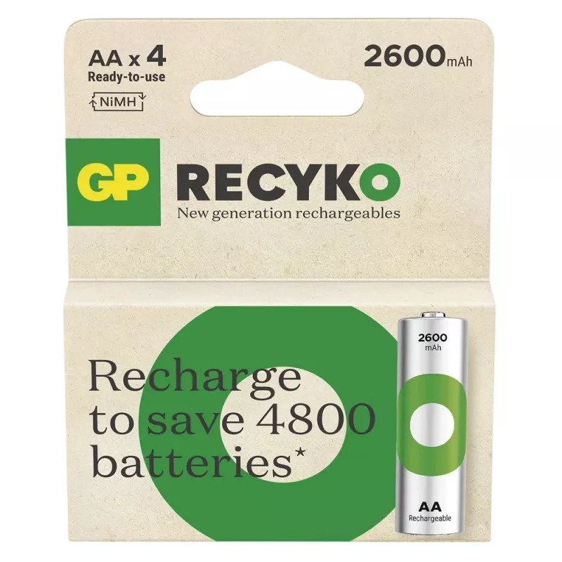 Batterie R6/AA NI-MH 2 600mAh blister 4 pz.