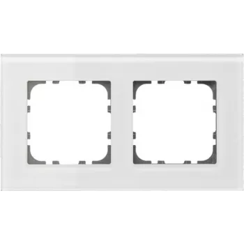 MDT BE-GTR2W.01 Cornice in vetro per programmi 55 mm 2 moduli, bianco (BE-GTR2W.01)
