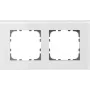 MDT BE-GTR2W.01 Cornice in vetro per programmi 55 mm 2 moduli, bianco (BE-GTR2W.01)