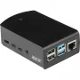 JOY-IT RPI CASE ALU06 - case per Raspberry Pi 4, alluminio, nero (RB-ALUCASEP4+06)