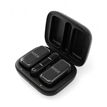 Sistema di microfoni wireless Rode Wireless Micro Lightning — omnidirezionale, 48 kHz, 24 bit, portata 100 m, batteria 7 h