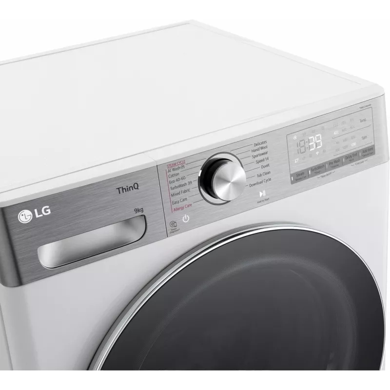 LG F2WR909P3W lavatrice, 9 kg, 47,5 cm, 1200 giri/min