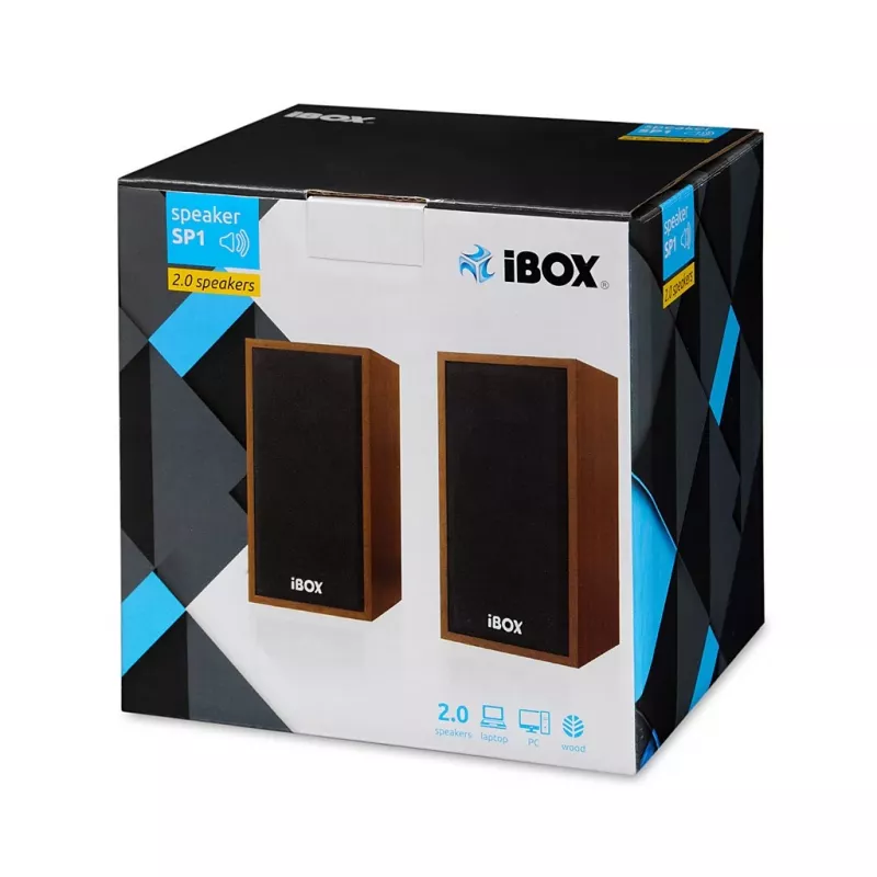 Diffusori IBOX IGLSP1 cablati 2.0 da tavolo 10 W ciliegia