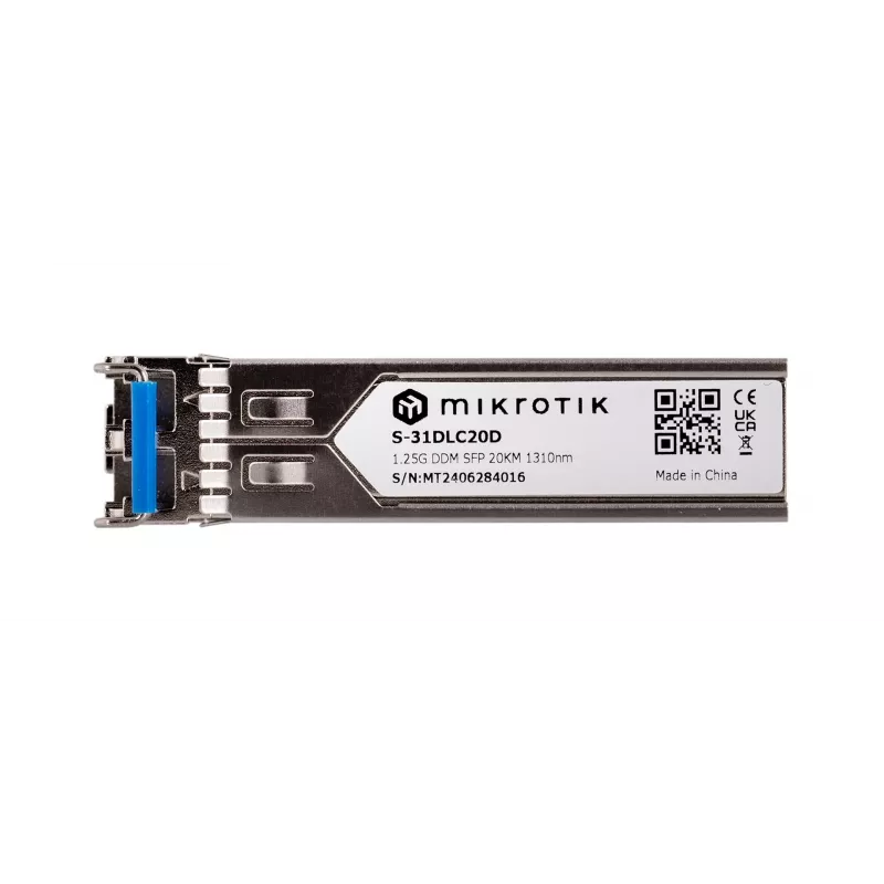 Modulo ricetrasmettitore di rete MikroTik S-31DLC20D SFP 1310 nm 1250 Mbit/s 20 km LC