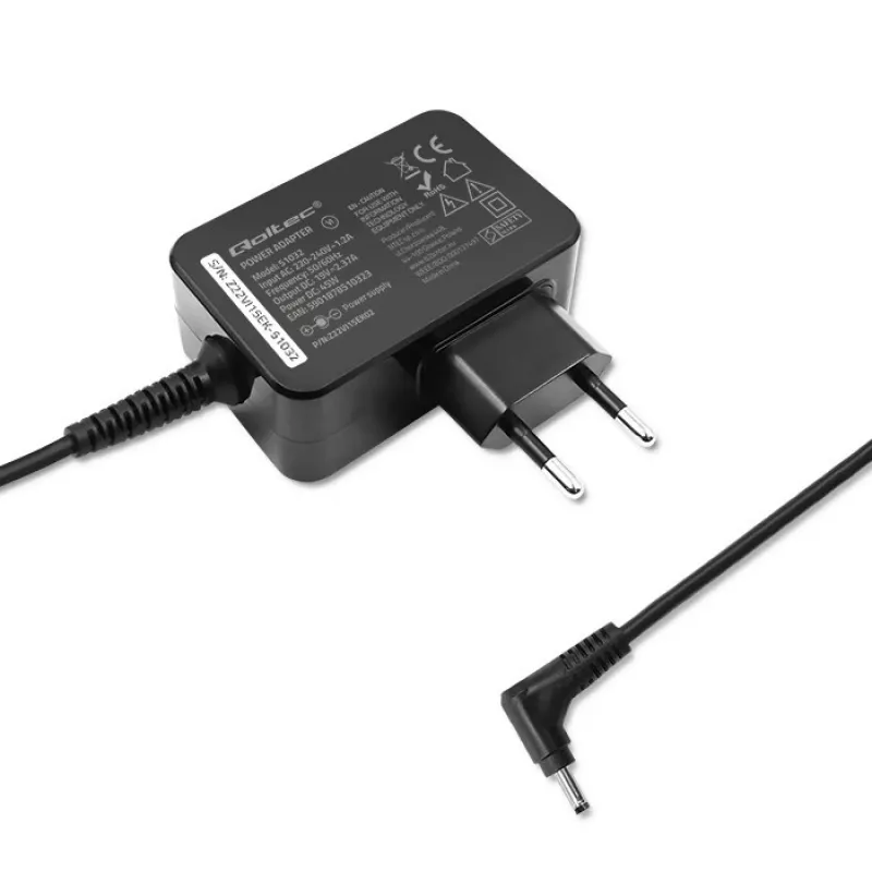 Alimentatore Qoltec 51032 45W per interni nero per laptop