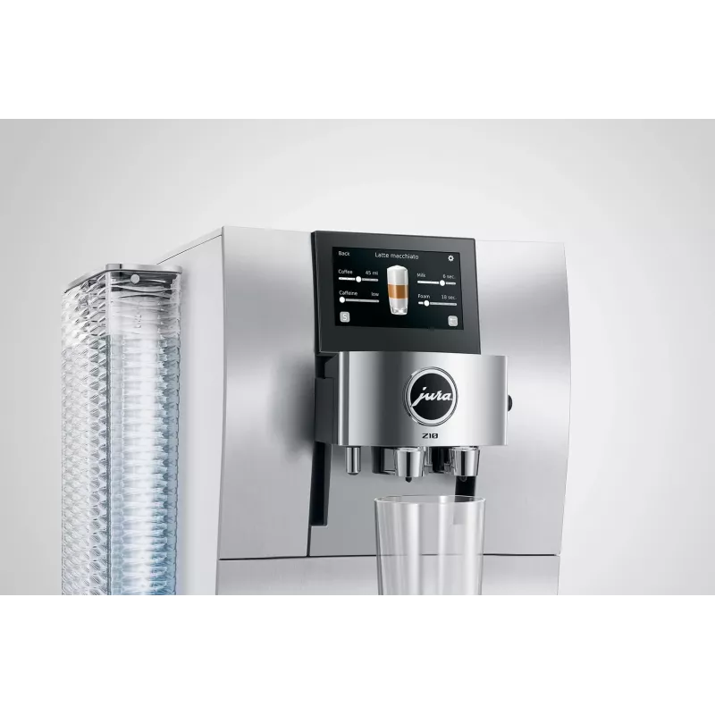Macchina per caffè espresso automatica JURA Z10 (EB) — serbatoio acqua 2,4 L, macinacaffè integrato, 1450 W, alluminio/bianco