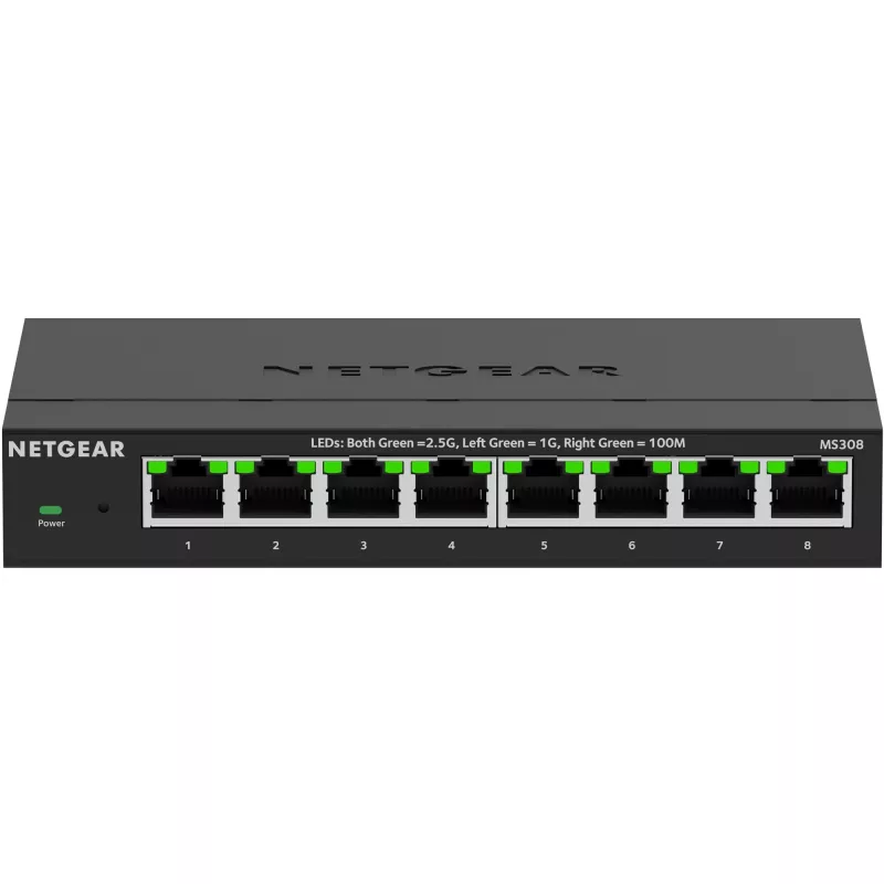 NETGEAR MS308 Switch non gestito 2.5G Ethernet (100/1000/2500) nero