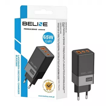 Caricabatterie Beline BELI02750 65W GaN con 2×USB-C e 1×USB-A