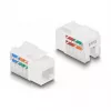 DeLOCK keystone LSA set RJ45 RJ11 Cat.6 nero supporto a clip