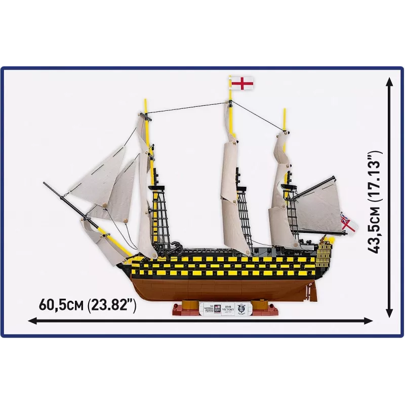 Kit da costruzione Cobi HMS Victory — 2.517 pezzi, modello dettagliato di veliero storico