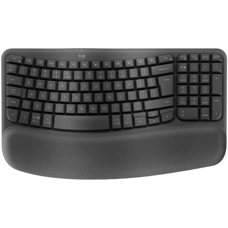 Tastiera Logitech Wave Keys Office RF Wireless + Bluetooth QWERTY US International grafite
