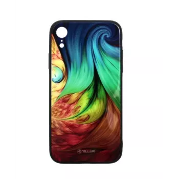 Custodia per cellulare Tellur Cover Glass Print per iPhone XR Mesmeric – robusta custodia protettiva posteriore con vetro stampato