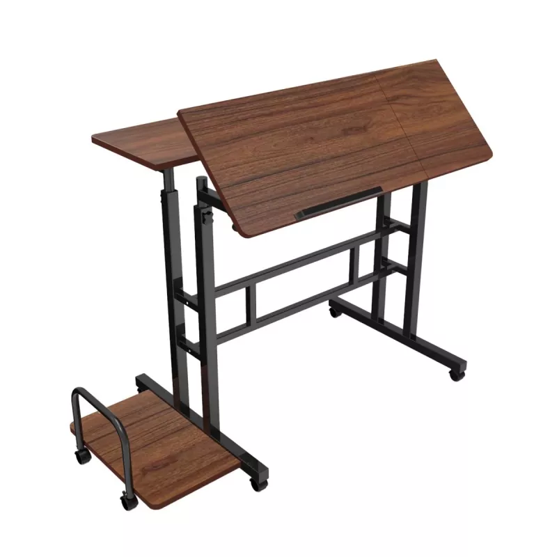 Tavolino mobile per laptop Maclean, nero, 80x60 cm, max. 50 kg, regolabile in altezza 67-115 cm, MC-124 B