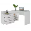 Scrivania angolare per computer Topeshop DANY BIEL KPL bianco rettangolare truciolare