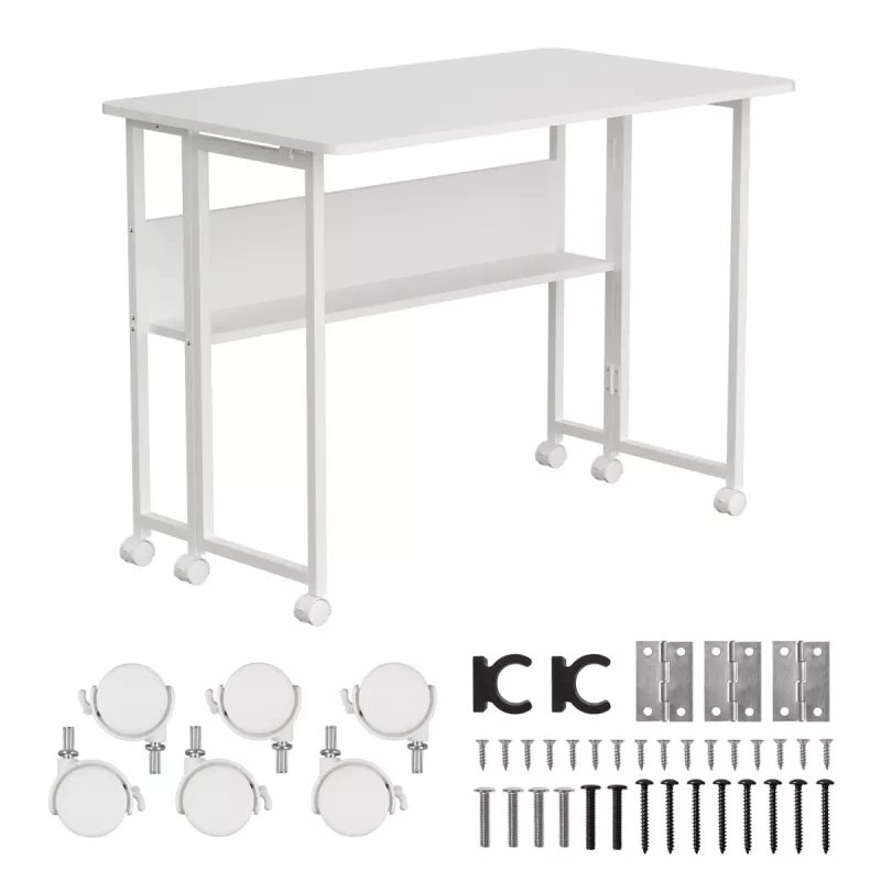Scrivania mobile Maclean bianca MC-126W 50kg