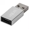 LogiLink AU0056 adattatore USB 3.2 Gen 1 USB Type-C connettore femmina argento