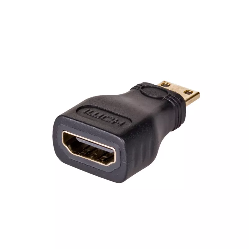 Akyga AK-AD-04 adattatore HDMI, connettore femmina HDMI a connettore maschio Mini-HDMI, nero