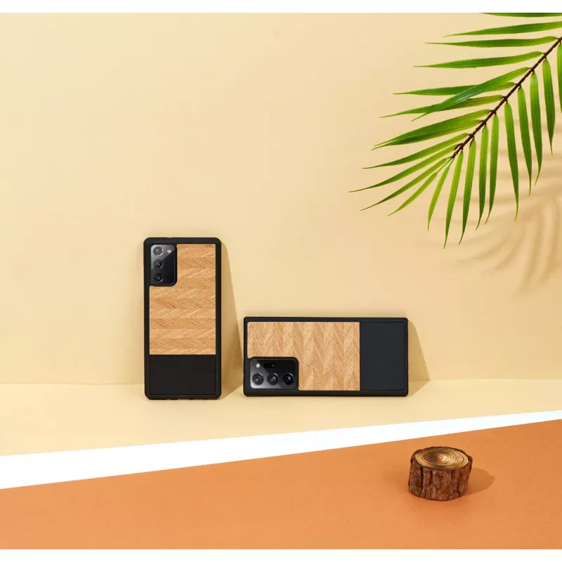 Custodia per smartphone Man and Wood Galaxy Note 20 spina di pesce nero