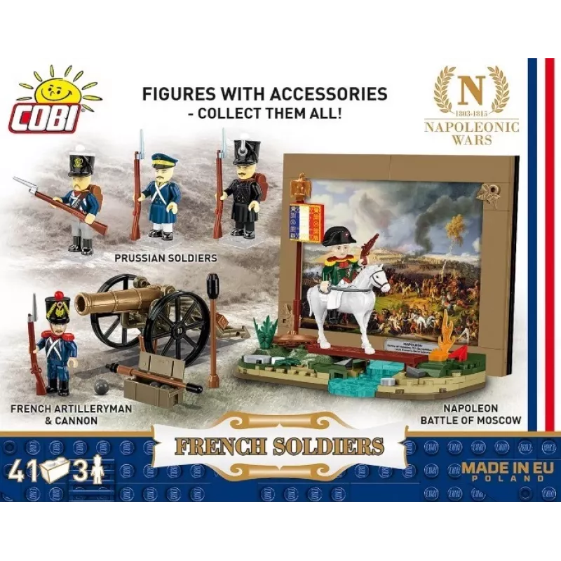 Set di mattoncini Soldati francesi, 41 pezzi
