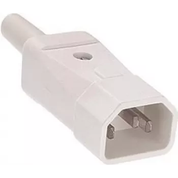Connettore maschio di rete IEC-C14 Bachmann 915.271 bianco