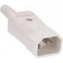 Connettore maschio di rete IEC-C14 Bachmann 915.271 bianco