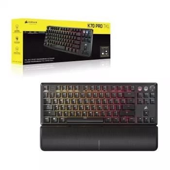 Tastiera meccanica tenkeyless CORSAIR K70 PRO TKL — retroilluminata RGB, layout compatto