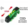 World Grüner Gustav locomotiva a batteria, veicolo giocattolo verde