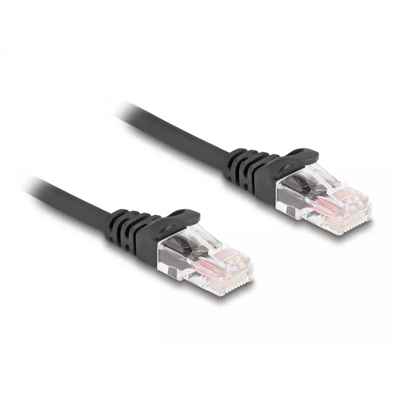 Cavo a spirale DeLOCK RJ45 connettore maschio a connettore maschio Cat.5e 3 m nero