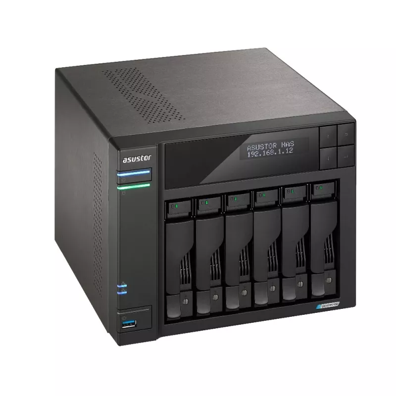 Asustor LOCKERSTOR 6 NAS Desktop Intel® Celeron® N5105 8 GB DDR4 HDD ADM nero