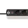 Prolunga elettrica Brennenstuhl 1153240126 1,5 m 4 uscite AC per interni nero bianco