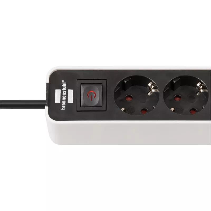 Prolunga elettrica Brennenstuhl 1153240126 1,5 m 4 uscite AC per interni nero bianco