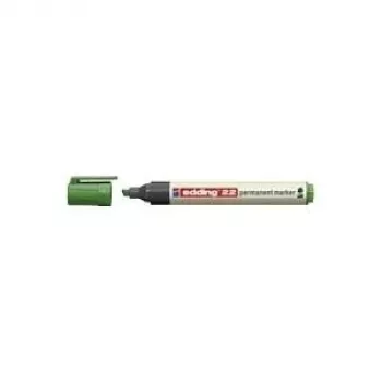 Pennarello permanente Edding 22 EcoLine punta a scalpello verde