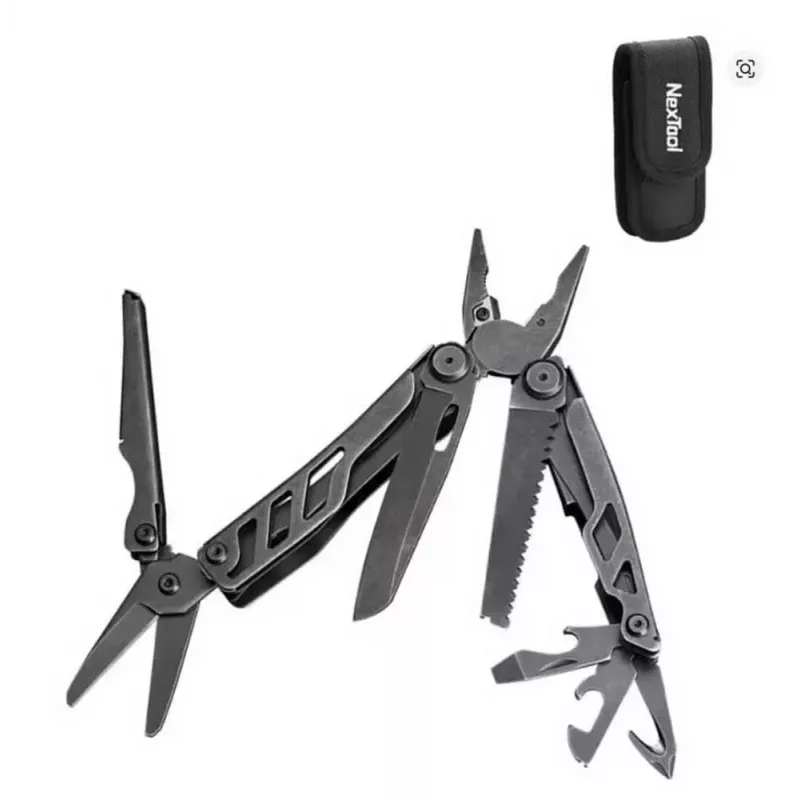 Multitool Nextool Mini FLAGSHIP NE20122 — 10-in-1 compatto in acciaio inox, nero, 67×27×17 mm, 83 g