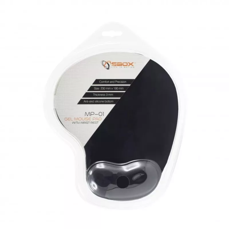 Sbox MP-01B tappetino mouse gel nero