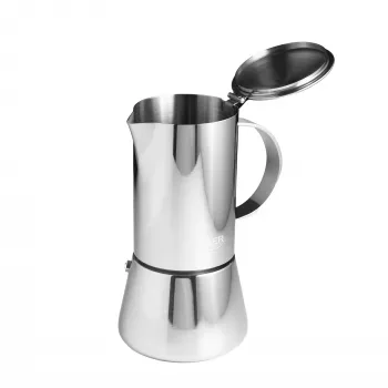 Macchina per espresso Adler AD 4419 — corpo in acciaio inox, dimensioni compatte