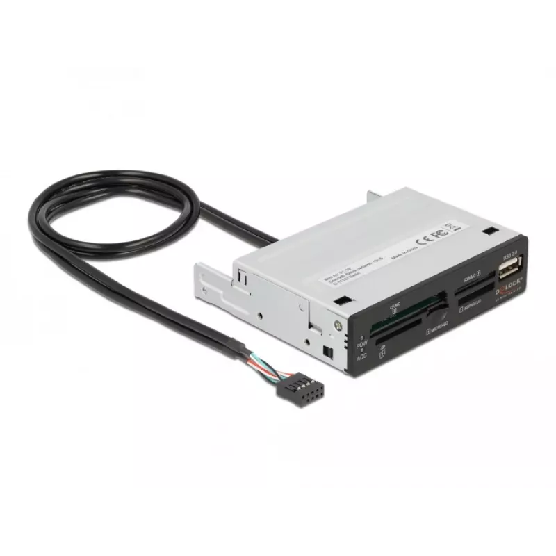 Lettore di schede DeLOCK 91708 USB 2.0 interno nero grigio CF SD MicroSD